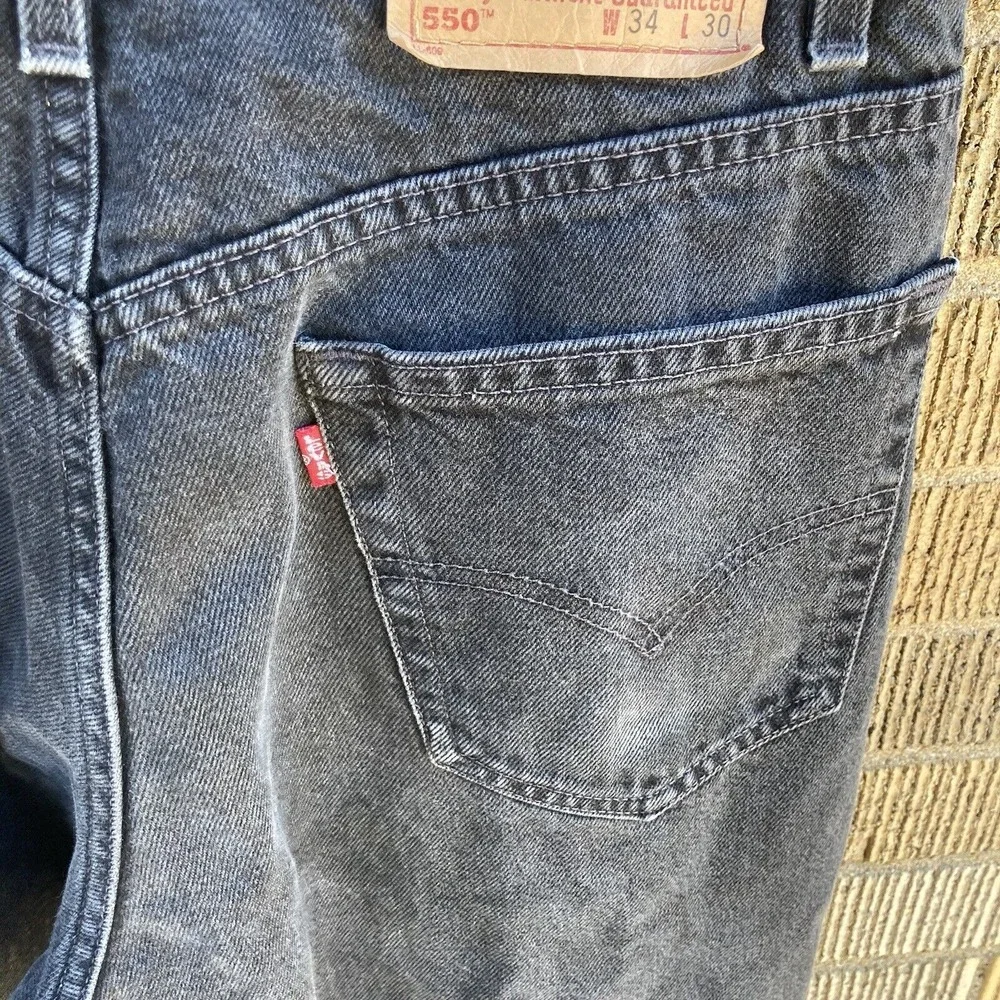 Levis‎ 550 Jeans Mens 34x30 (Measured 32x28.5) Black Relaxed Fit Vintage Y2K